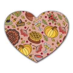 Thanksgiving Pattern Heart Mousepads by Sobalvarro