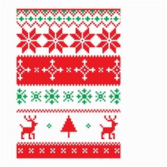 Ugly Christmas Sweater Pattern Small Garden Flag (two Sides) by Sobalvarro