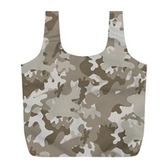 Tan Army Camouflage Full Print Recycle Bag (l) by mccallacoulture