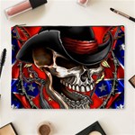 Confederate Flag Usa America United States Csa Civil War Rebel Dixie Military Poster Skull Cosmetic Bag (XL) Front