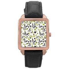 Panda Love Rose Gold Leather Watch  by designsbymallika