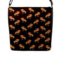 Pizza Is Love Flap Closure Messenger Bag (l) by designsbymallika