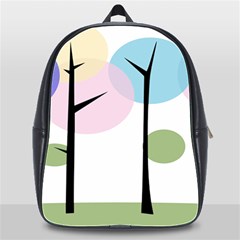 Forest Trees Nature Plants School Bag (xl) by HermanTelo