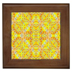 Vivid Warm Ornate Pattern Framed Tile by dflcprintsclothing