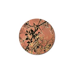 Floral Grungy Style Artwork Golf Ball Marker (4 Pack) by dflcprintsclothing