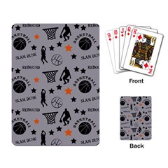 Slam Dunk Basketball Gray Playing Cards Single Design (rectangle) by mccallacoulturesports