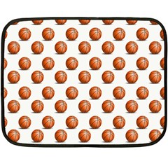 Orange Basketballs Double Sided Fleece Blanket (mini)  by mccallacoulturesports