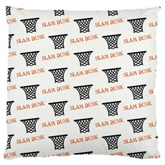 Slam Dunk Baskelball Baskets Large Cushion Case (one Side) by mccallacoulturesports