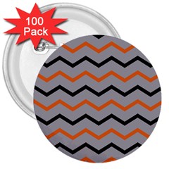 Basketball Thin Chevron 3  Buttons (100 Pack)  by mccallacoulturesports