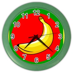 Banana Republic Flags Yellow Red Color Wall Clock by HermanTelo