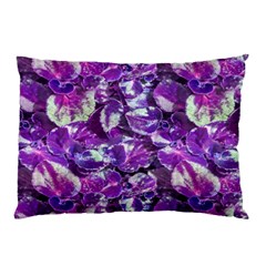 Botanical Violet Print Pattern 2 Pillow Case by dflcprintsclothing