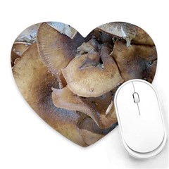 Close Up Mushroom Abstract Heart Mousepads by Fractalsandkaleidoscopes