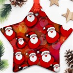 Santa Clause Star Ornament (Two Sides) Front