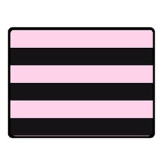 Black And Light Pastel Pink Large Stripes Goth Mime French Style Double Sided Fleece Blanket (small)  by genx