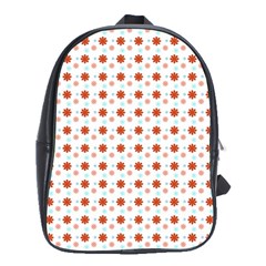 Background Flowers Multicolor School Bag (large) by HermanTelo