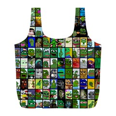 Pepe The Frog Memes Of 2019 Picture Patchwork Pattern Full Print Recycle Bag (l) by snek