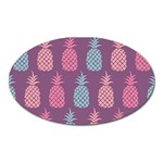 Pineapple Wallpaper Pattern 1462307008mhe Oval Magnet Front