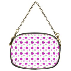 Background Flowers Multicolor Purple Chain Purse (two Sides) by HermanTelo