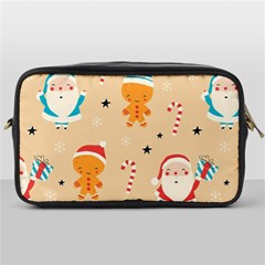 Funny Christmas Pattern Background Toiletries Bag (one Side) by Vaneshart