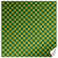 Df Green Domino Canvas 12  X 12  by deformigo