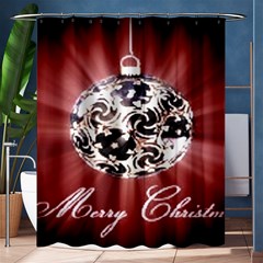 Merry Christmas Ornamental Shower Curtain 60  X 72  (medium)  by christmastore