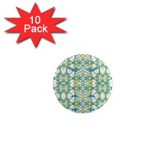 Colored Geometric Ornate Patterned Print 1  Mini Magnet (10 Pack)  by dflcprintsclothing