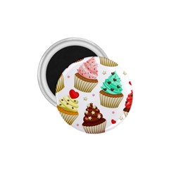 Seamless Pattern Yummy Colored Cupcakes 1 75  Magnets by Wegoenart