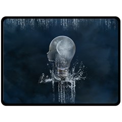 Awesome Light Bulb Fleece Blanket (large)  by FantasyWorld7