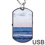 Pink Ocean Hues Dog Tag USB Flash (One Side) Front