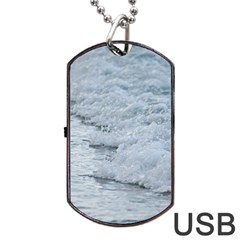 Ocean Waves Dog Tag Usb Flash (one Side) by TheLazyPineapple