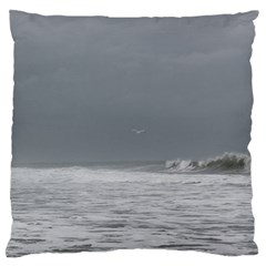 Stormy Seas Large Flano Cushion Case (one Side) by TheLazyPineapple