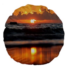 Ocean Sunrise Large 18  Premium Round Cushions by TheLazyPineapple