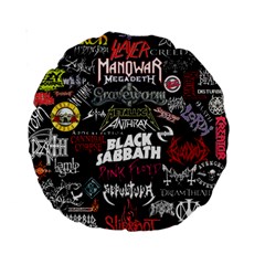 Metal Bands College Standard 15  Premium Round Cushions by Sudhe