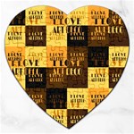 I Love Art Deco Typographic Motif Collage Print Jigsaw Puzzle (Heart) Front