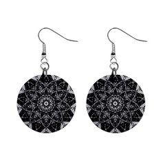 Black And White Pattern Mini Button Earrings by Sobalvarro