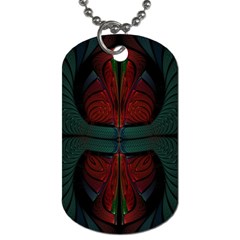 Fractal Abstract Background Pattern Dog Tag (one Side) by Wegoenart