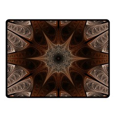 Fractal Abstract Star Pattern Fleece Blanket (small) by Wegoenart