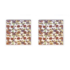 Multicolored Floral Collage Print Cufflinks (square) by dflcprintsclothing