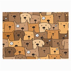 Cute Dog Seamless Pattern Background Large Glasses Cloth (2 Sides) by Nexatart