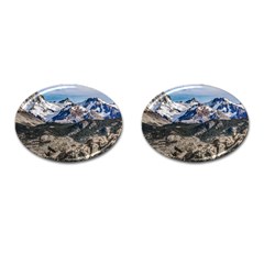El Chalten Landcape Andes Patagonian Mountains, Agentina Cufflinks (oval) by dflcprintsclothing