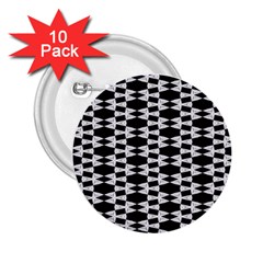 Black And White Triangles 2 25  Buttons (10 Pack)  by Sparkle