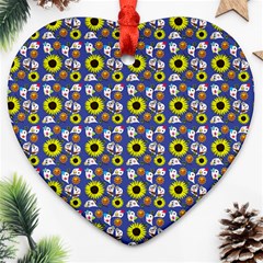 Hawaii Ghost Blue Ornament (heart) by snowwhitegirl