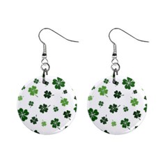 St Patricks Day Pattern Mini Button Earrings by Valentinaart