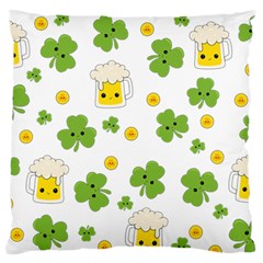 St Patricks Day Large Flano Cushion Case (two Sides) by Valentinaart