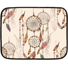 Coloured Dreamcatcher Background Fleece Blanket (mini) by Wegoenart