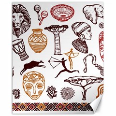 Africa Doodle Set Canvas 16  X 20  by Wegoenart