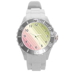 Pink Green Round Plastic Sport Watch (l) by Sparkle