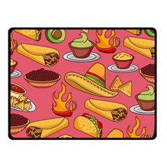 Seamless Pattern Mexican Food Hat Traditional Fleece Blanket (small) by Vaneshart