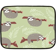 Sloths Pattern Design Fleece Blanket (mini) by Vaneshart