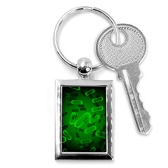 Green Rod Shaped Bacteria Key Chain (rectangle) by Vaneshart